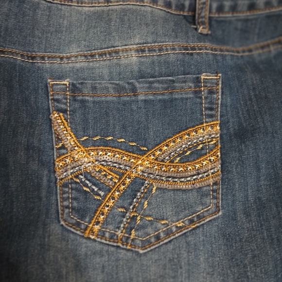 Avenue Denim Pencil Skirt Cotton Blend Women's Plus Size 24 Blue - Picture 5 of 11